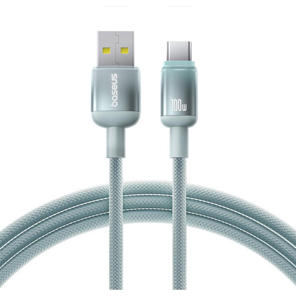 Baseus USB-A to USB-C Cable Discolor, 100W, 5A, 2m, Blue Green (2 m, 100 W) (62915941)