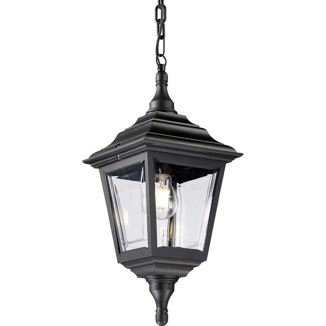 Elstead Lighting, Gartenbeleuchtung, Kerry Aussen-Hängeleuchte E27 Schwarz IP44 Anti-Meerwasser (E27, IP44)