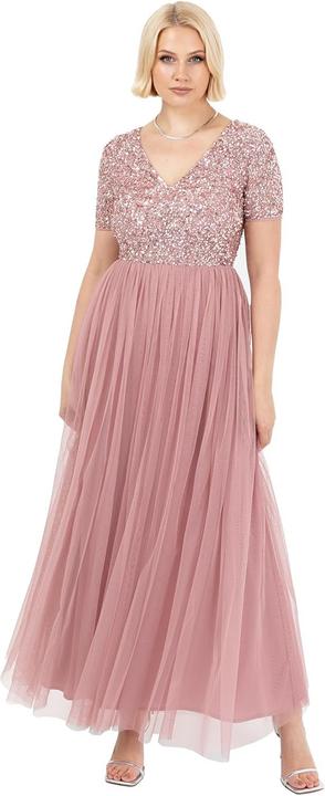 Produktbild Herba V-Ausschnitt Maxikleid mit Empire-Taille (44)