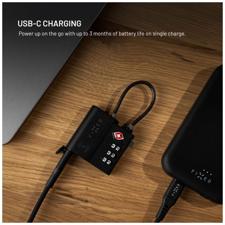 Actual product image Fixed Smart Location Vorhängeschloss, schwarz (Apple)