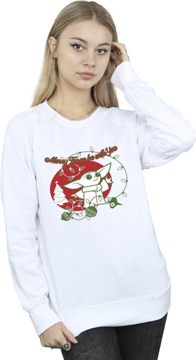 Actual product image Star Wars Womens/Ladies Baby Yoda Force Be With You Sweatshirt (M)