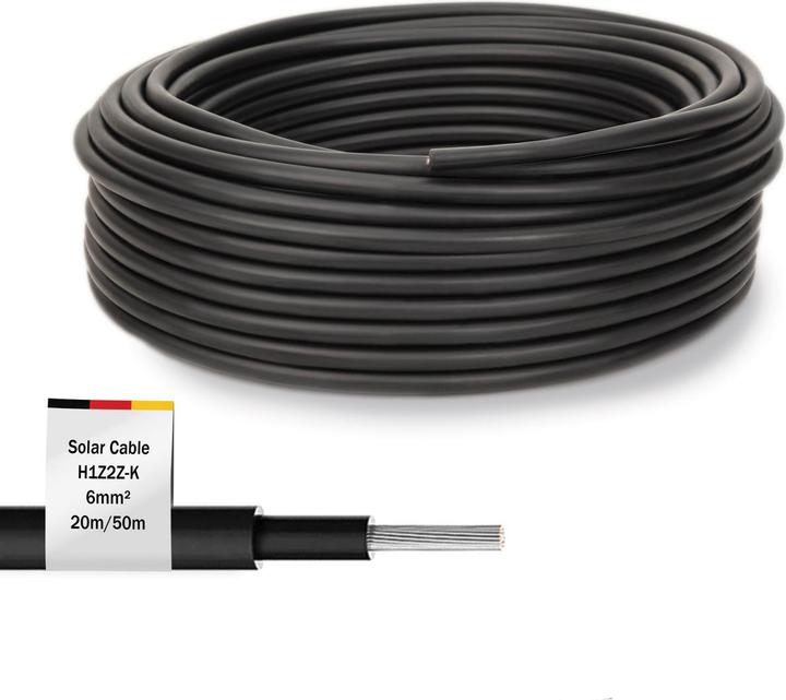 Produktbild Digitus Solar Installationskabel,H1Z2Z2-K,6sqmm,PV 20m,schwarz,solarpanel,inverter,chargecontroller