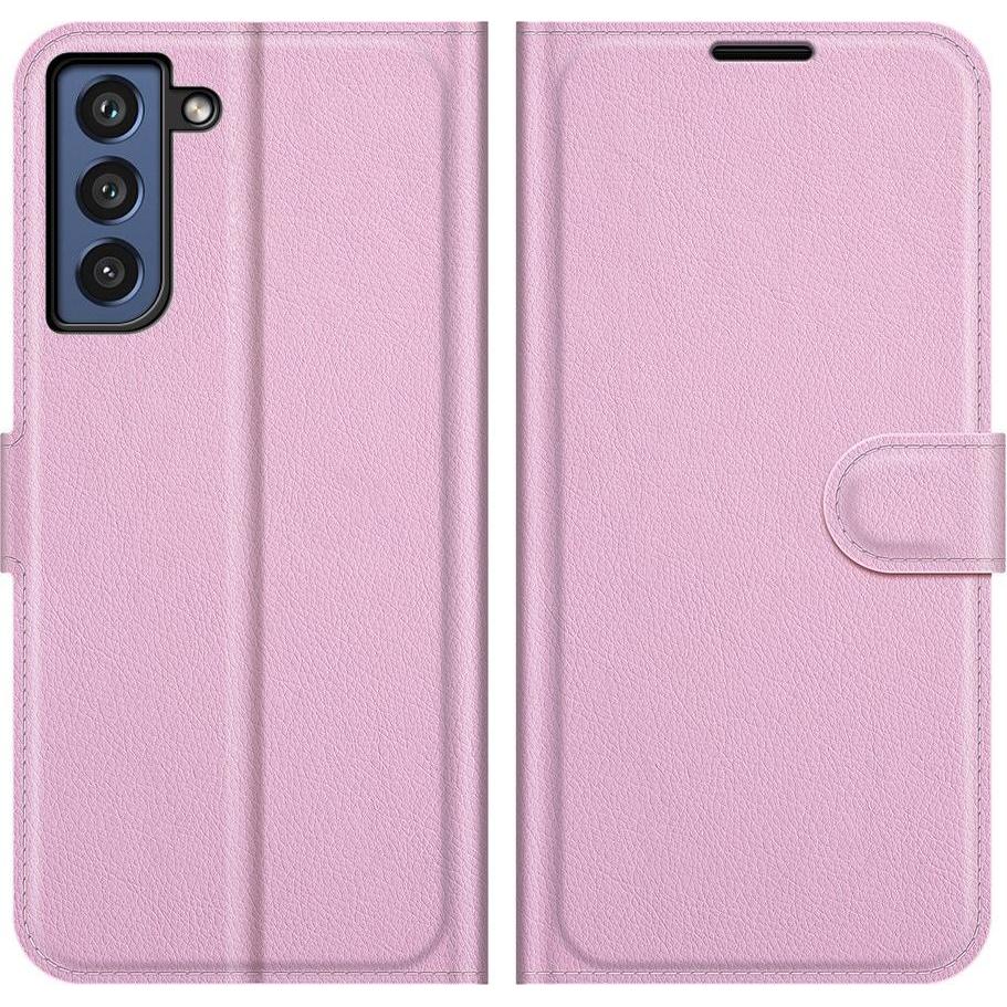 Thumbnail - Cover-Discount Galaxy S21 FE - Leder Etui Hülle rosa (Samsung Galaxy S21 FE), Smartphone Hülle, Rosa