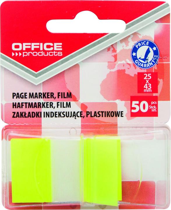 Actual product image Office Products Filing register pp, 25x43 mm, 50 registers, blister, yellow