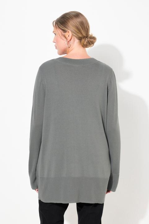 Produktbild Ulla Popken Strickjacke, V-Ausschnitt, Knopfleiste, Feinstrick (42, 44)