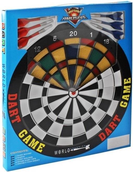 Actual product image Plastic Dartboard 40 cm 6 Darts BT26903