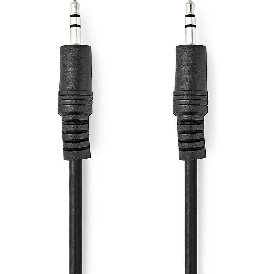 Nedis Stereo-Audiokabel 3.5 mm Stecker 3.5 mm Stecker Vernickelt 2.00 m Rund Schwarz L (2 m, 3.5mm Klinke (AUX)), Audio ...