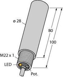 Actual product image Turck Capacitive sensor Handle sensor HC3-K28S-AP4X (Sensor)