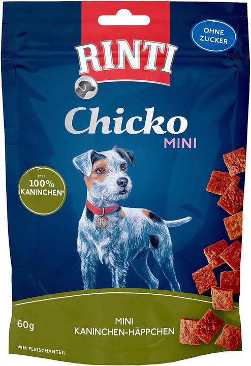 Rinti Chicko MINI, Kaninchen-Häppchen, 60g (Adult, 12 Stk., 60 g)