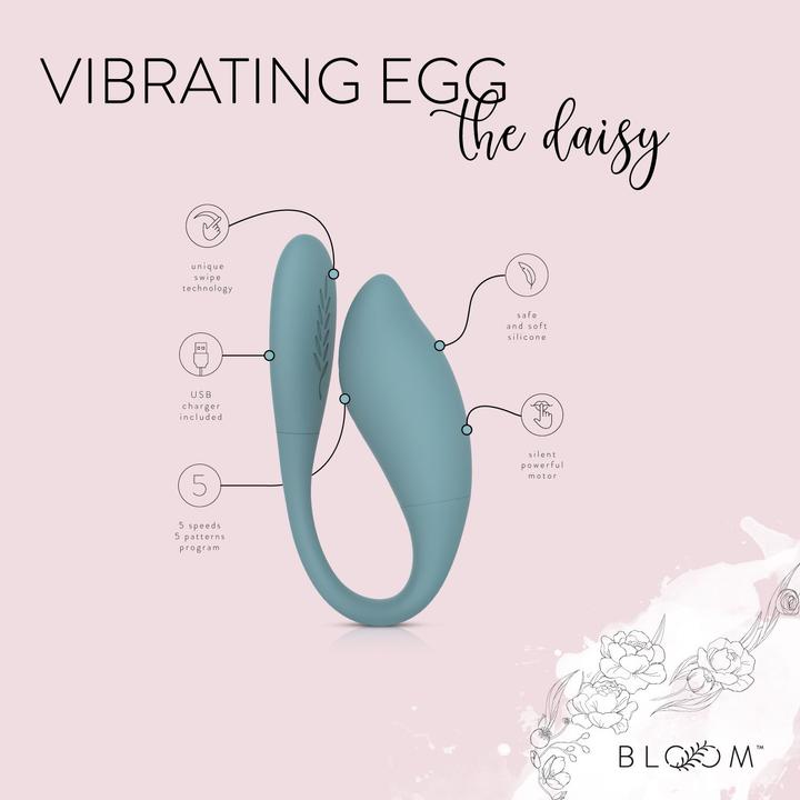 Actual product image Bloom The Daisy Vibrating Egg - Green