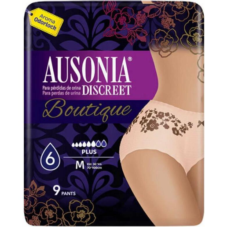 Ausonia, Inkontinenzhygiene, Diskrete Boutique Braguitas Hosen 9 Einheiten