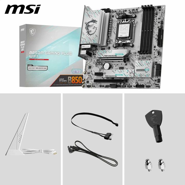 Produktbild MSI B850M GAMING PLUS WIFI (AM5, AMD B850, mATX)