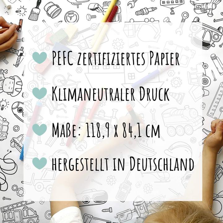Produktbild Jeka mal mich bunt Ausmal-Tischdecke aus Papier “Weltkarte"