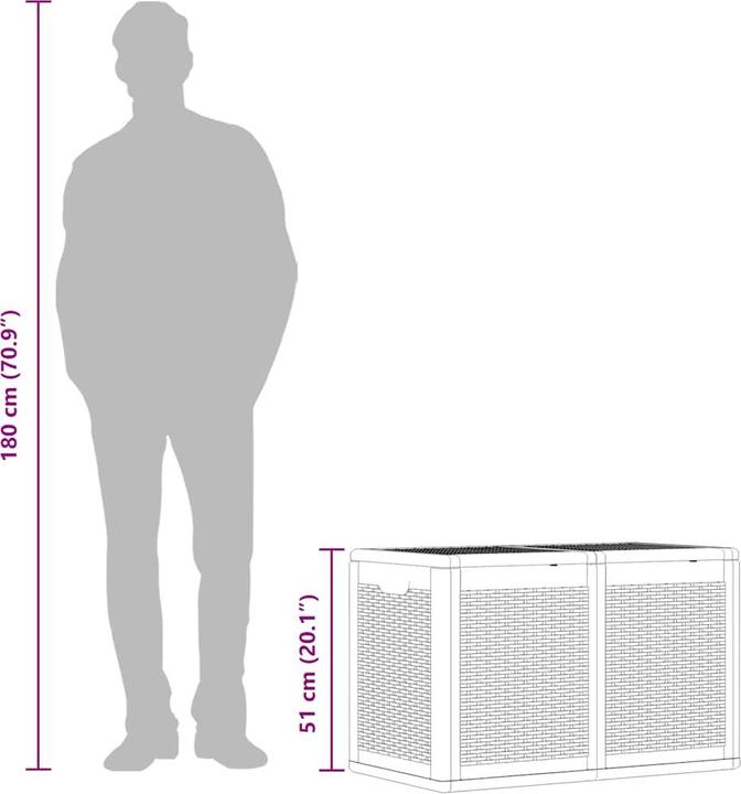 Actual product image vidaXL Garten-Aufbewahrungsbox