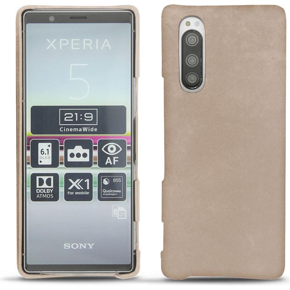 Noreve Lederschutzhülle (Sony Xperia 5), Smartphone Hülle, Beige