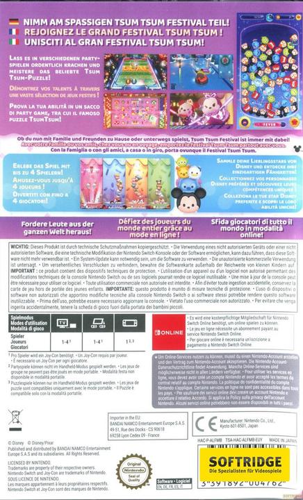 Immagine prodotto Bandai Namco Disney Tsum Tsum Festival (Switch, DE, FR, IT)