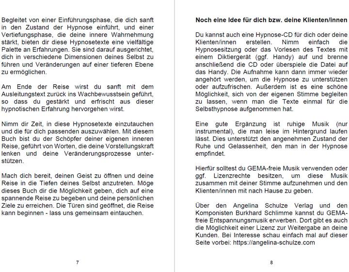 Immagine prodotto Hypnosetexte zum Vorlesen und selber Zusammenstellen 6 (Tedesco, Angelina Schulze, 2023)