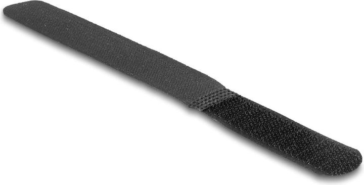 Actual product image Delock Velcro cable tie L 180 x W 20 mm black 10 pcs. (Velcro cable ties, 180 mm, 10 pcs.)