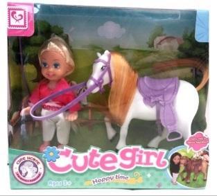 Pegaz Toys Puppe mit Pferd