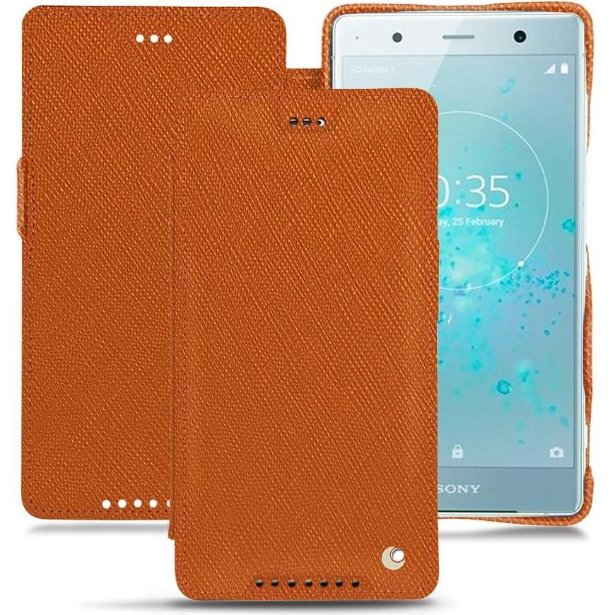 Thumbnail - Noreve Lederschutzhülle horizontal (Sony Xperia XZ2 Premium), Smartphone Hülle, Orange