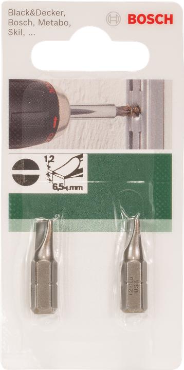 Immagine prodotto Bosch Zubehör Punta del cacciavite Standard per viti con testa a intaglio (S) S con intaglio 1,2 x 6,5 (6,5 mm)