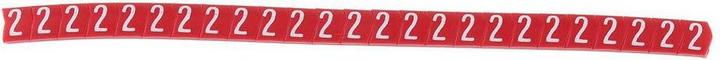 Produktbild HellermannTyton Kabelmarkierer 2,25-5,0mm "2" rot (128 mm, 250 Stk.)