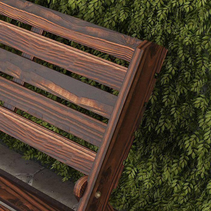 Actual product image Swisshandel24 Garden bench, 2-seater bench, wooden bench with backrest, park bench, loadable up to 250 kg, for