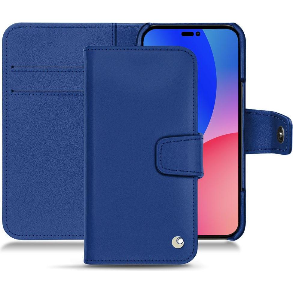 Thumbnail - Noreve Lederschutzhülle Wallet (Apple iPhone 14 Pro Max), Smartphone Hülle, Blau