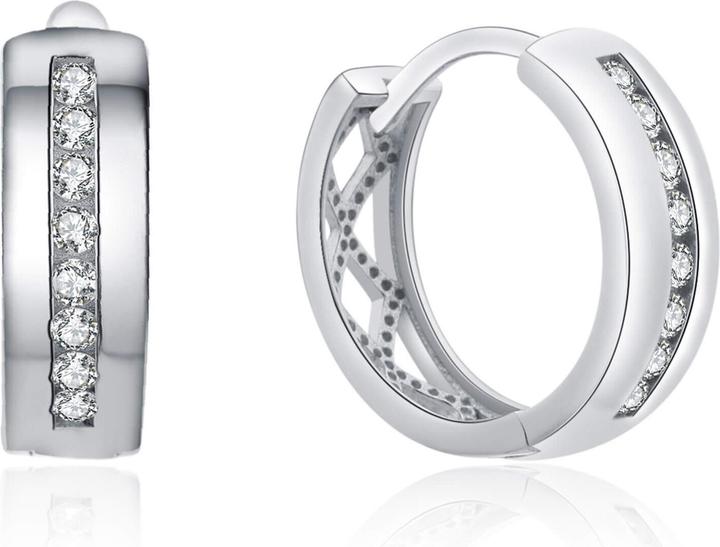 Produktbild Moiss Silver round earrings with clear zircons E0000182