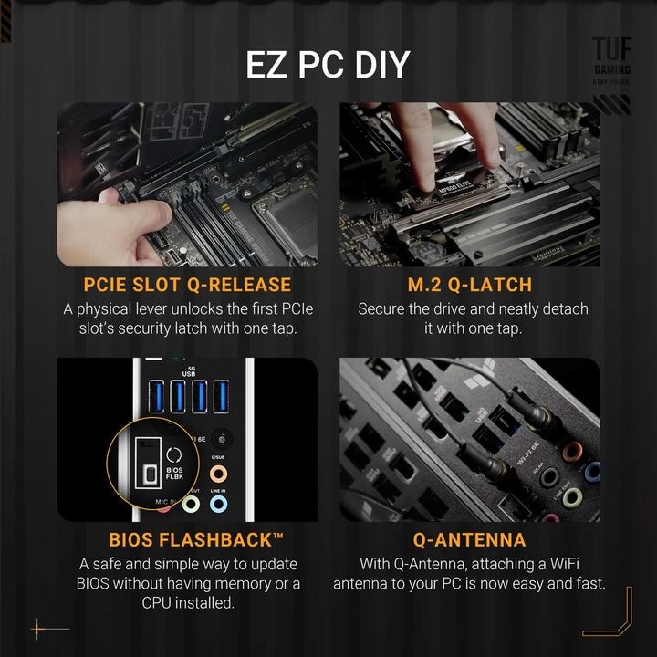 Productafbeelding ASUS TUF Gaming B850M-Plus Wifi (AM5, AMD B850, mATX)