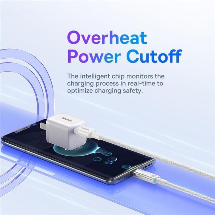 Actual product image Baseus USB-C to USB-C Explorer, 100W, 5A, 2m, white (2 m, 100 W)