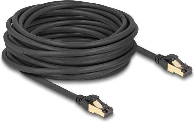 Produktbild Delock RJ45 Netzwerkkabel Cat.6A Stecker zu Stecker S/FTP schwarz 10 m (S/FTP, CAT7, 10 m)