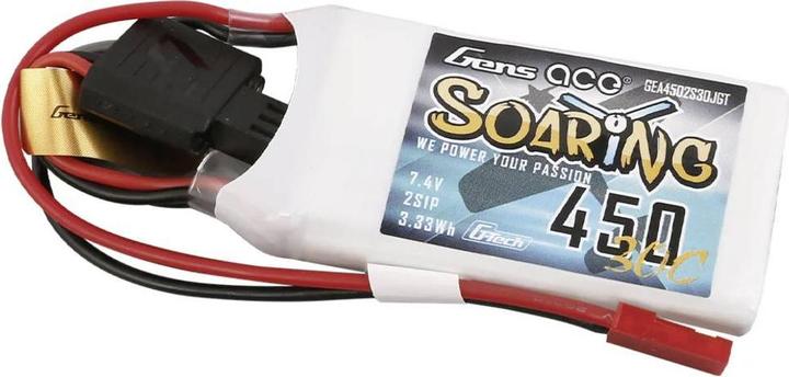 Immagine prodotto Gens Ace Batteria G-Tech Soaring 450mAh 7.4V 30C 2S1P JST-SYP (7.40 V, 450 mAh)