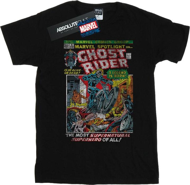 Immagine prodotto Ghost Rider Distressed Spotlight Maglietta Ragazzi (140, 146)