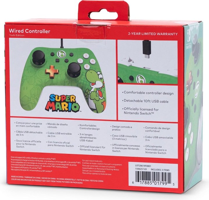 Produktbild PowerA Wired Controller - Yoshi Edition (Switch)