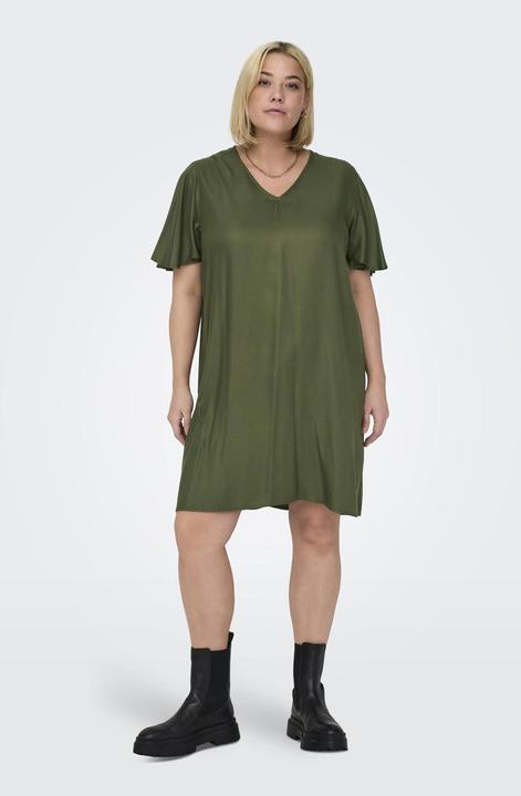 Produktbild Only Curvy V-Ausschnitt Kleid mit kurzen Ärmeln (44)