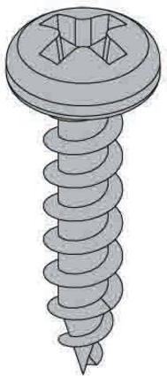 Produktbild Hettich Befestigungsschraube fr Stangenscharniere Linsenkopf 3,5x16 mm schwarz 40 Stck (40 Schrauben pro Stück)