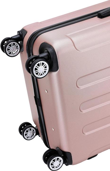 Image du produit Beibye Valise de voyage à roulettes jumelées 3pcs rose doré