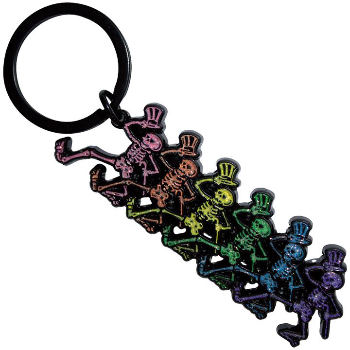 Actual product image Grateful Dead Dancing Skeletons Keyring