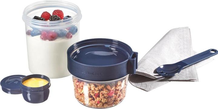 Actual product image Lock & Lock Cereal box ToGo 310 + 560 ml 2 Way Box with spork (0.31 l)