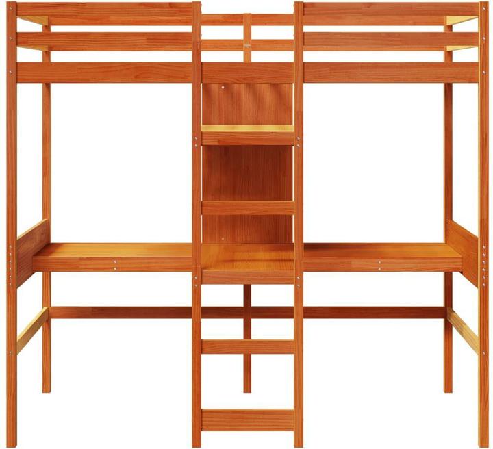 Image du produit vidaXL Lit mezzanine avec bureau & rangements (90 x 200 cm)