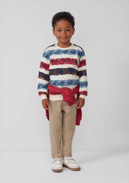 Produktbild s.Oliver Sweatshirt Sweatshirt aus Baumwollmix mit All-over-Print (140)