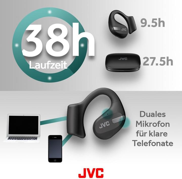 Image du produit JVC HA-NP50T-B (Pas de réduction du bruit, 9.50 h, Sans fil)
