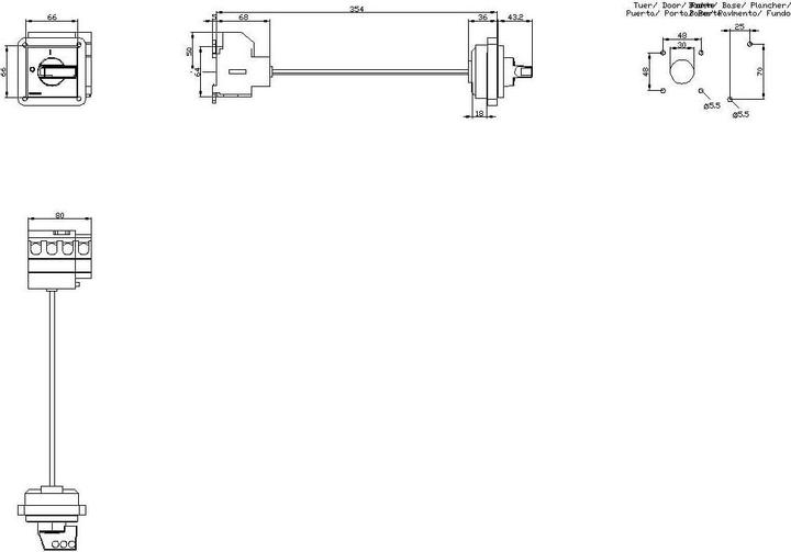 Produktbild Siemens Hauptschalter 63A 4p IP65 Einb Wart/Rep 3LD2517-1TL11