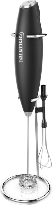 Arendo Milchaufschäumer Batteriebetriebener Handaufschäumer, Dual-Quirl & Schneebesen, leise, 13.000 U/min