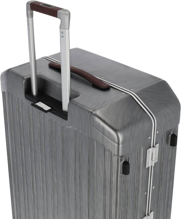 Image du produit Piquadro PQ-Light - Ultra Slim Trolley à coque dure de taille moyenne Noir/cuir (67 l, M (50 - 90l))