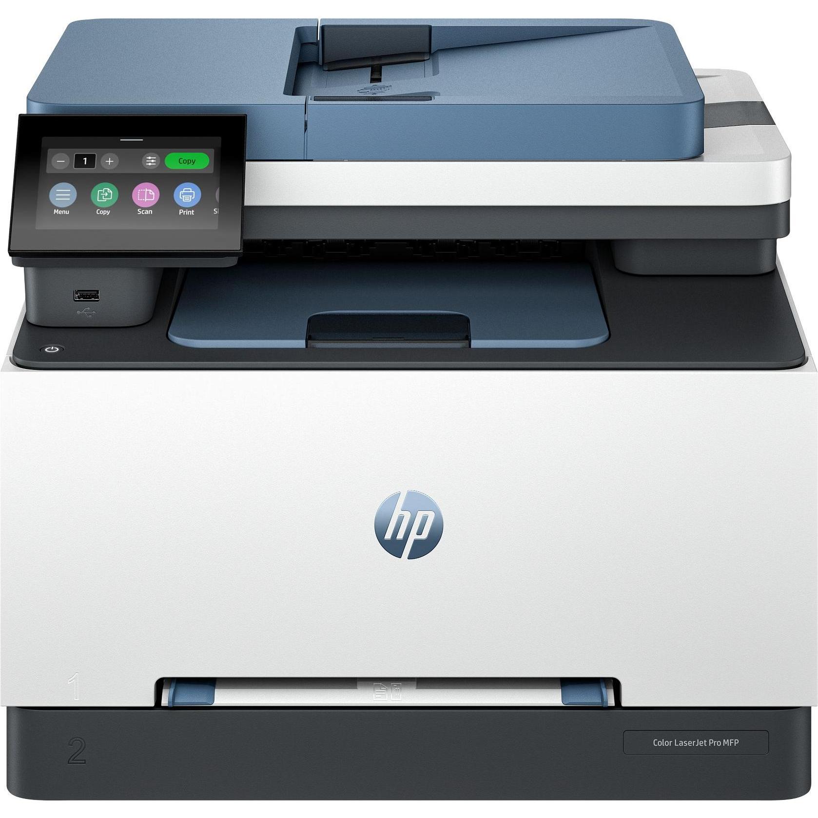 HP Color LJ Pro MFP 3302fdw (Laser, Farbe), Drucker, Blau, Grau, Weiss
