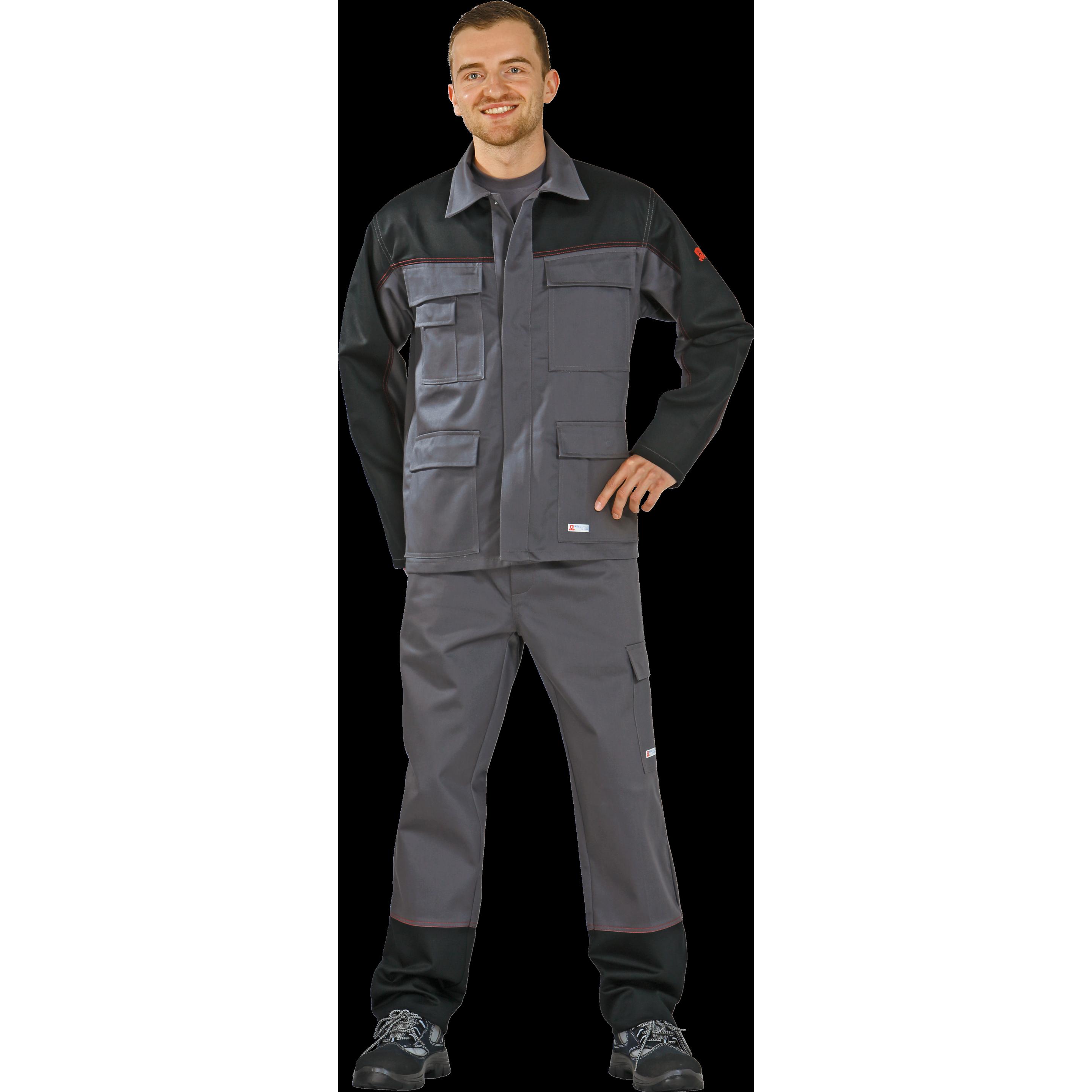 Thumbnail - Planam, Arbeitsjacke, Schweisserschutz-Bundjacke Weld Shield Grösse 48 grau/schwarz (48)
