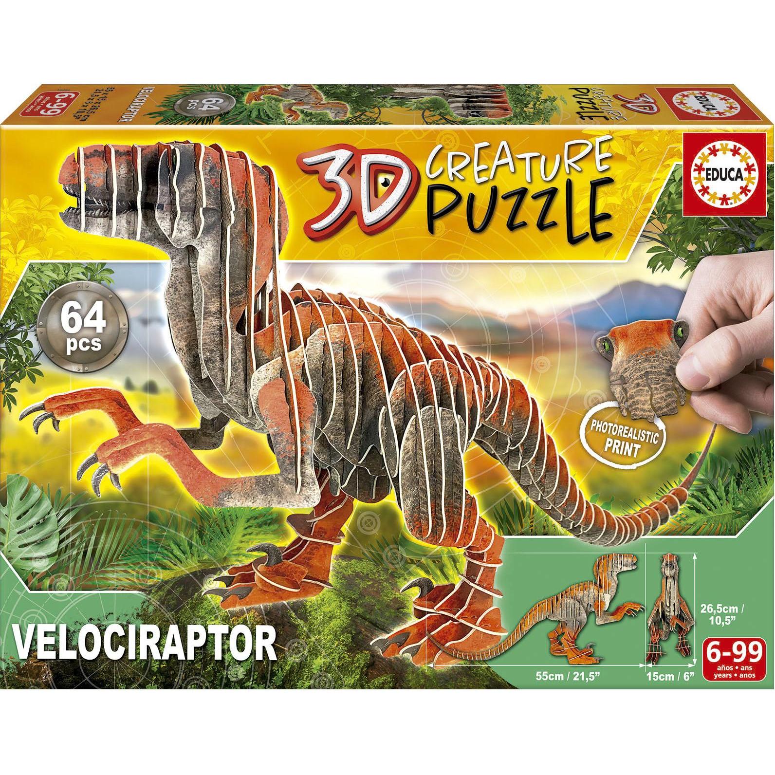 Educa Velociraptor 3D (64 Teile)