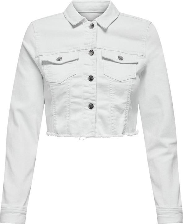 Only Polsini con colletto a scomparsa e giacca con bottoni in denim (L)